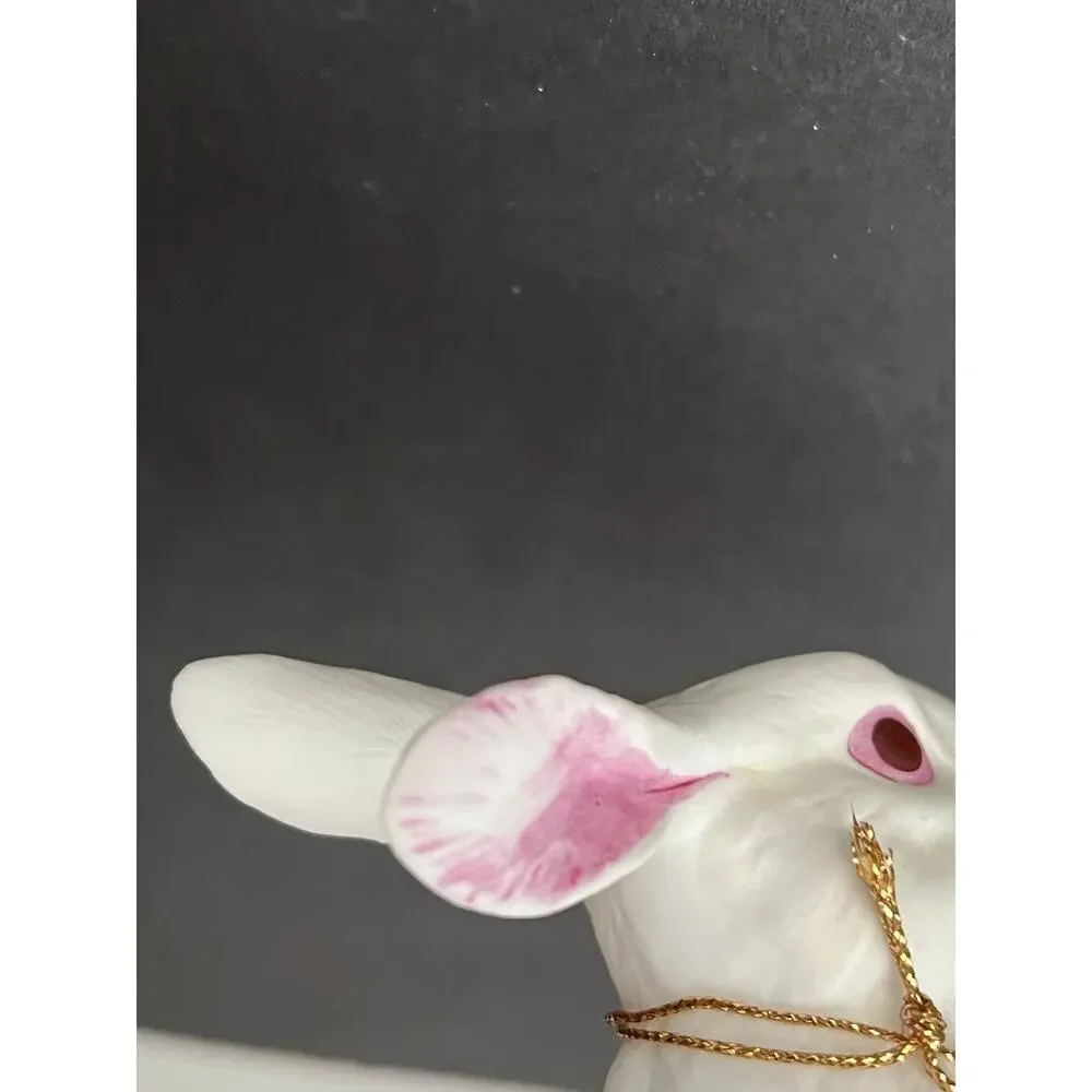 Bunny Rabbit Porcelain Figurine Andrea By Sadek Vintage Signed Japan Cottage